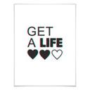 Póster Get a life - Efecto Glitch