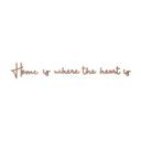 Træbogstaver - Mahogni - Home is where the heart is
