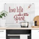 Stænkplade - Live life with a little spice 02