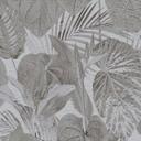 Papel pintado Jungla tono sobre tono gris - Papel pintado no tejido floral con hojas 