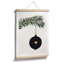 Póster Kubistika - Adorno navideño en una rama de abeto