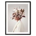 Póster Polilla - Belleza con sombrero de flores