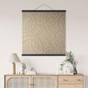 Póster de tela Anillos abstractos beige - Grande - Cuadrado