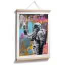 Póster astronauta con paloma | arte del collage para la sala de estar - Kuryliuk