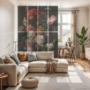 Rumdeler, skærm, privatlivsskærm hængende stilleben med blomster i en glasvase - Heem