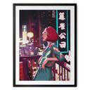 Póster Chica en un balcón en Japón - Oliveira