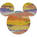 Selvklæbende tapet - Mickey Head - 125 x 125 cm