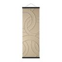 Póster de tela Anillos abstractos beige - Grande - Panorama