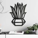 Decoración mural planta en maceta diamante - decoración acrílica