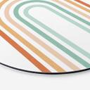 Vægcirkel Boho Rainbow – print på aluminium (Alu-Dibond)