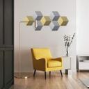 3D Hexagon Alu-Dibond - Guld
