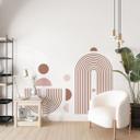 Wallsticker Geometrisk - Abstrakte former med halvbue