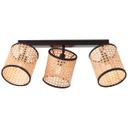 Spotbalken Toni, beige, 21 x 49 cm, Rattan Innenleuchte