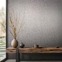 Non-woven tapet i grå, kobberbladsmotiv, blomstret natur