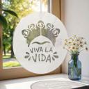 Akrylbillede, vinduesbillede til ophængning Frida - Viva la Vida - Rund