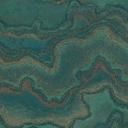 Elegante papel pintado no tejido con aspecto de mármol verde y dorado - Exquisito revestimiento mural brillante