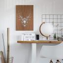 Décoration murale en bois placage d'acajou - Tête de cerf Origami
