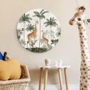 Tableau sur alu-Dibond rond Kikki Belle - Les girafes