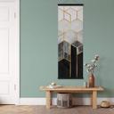 Póster de tela Fredriksson - Hexágonos negro y gris - Panorama