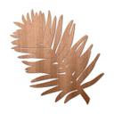 Arte en madera de caoba - Hoja de palma