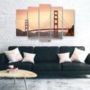 5 stykke lærredstryk, San Francisco Golden Gate Bridge