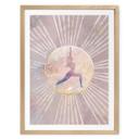 Plakat Yoga solhilsen pink | rosa guld - Manovski