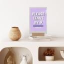 Akrylglas borddekoration Please leave by 9 - Fritsch
