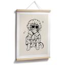 Póster Gato relajado con gafas de corazón - Royle