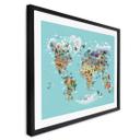 Plakat Braun - World Map