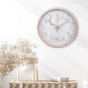 Wanduhr Kunststoff Rosé-Marmor-Optik Ø25 cm