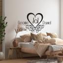 Wallsticker -  + Navn Ja Ornamentic