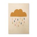 Cuadro de madera Lluvia feliz en colores pastel - Lisboa