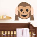 Muursticker Emoji Hear no Evil Monkey