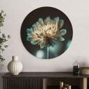 Billede Lysende blomsterhjerte - Treechild - rund – print på aluminium (Alu-Dibond)