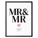 
Poster à personnaliser Mr & Mr - Classique