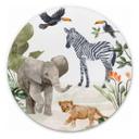 Tableau sur alu-Dibond rond Goed Blauw - Bébés de la jungle