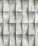 Papel pintado no tejido en gris yeso ilusión aspecto 3D rayas aspecto industrial moderno 