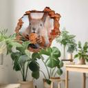3D Wallsticker egern med møtrik
