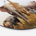 Tableau sur alu-Dibond rond Animaux africains