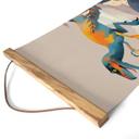 Tekstil plakat Velociraptor - Braun