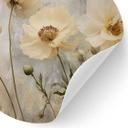 Wallsticker Blomsterpragt i varme pastelfarver | Vintage blomster - Paksoylu - Rund