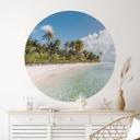 Vinilo decorativo Playa de palmeras en los Mares del Sur - Colombo - Redondo