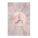 Póster de tela yoga saludo al sol rosa - Manovski