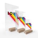 Akrylglas borddekoration LGBTQIA+ Love
