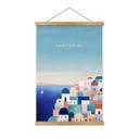Tekstil plakat Huse på Santorini - Rivers
