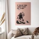 Geborsteld Alu-Dibond met goud-, zilver- & kopereffect - If you get tired - Banksy