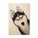 Cuadro de madera husky siberiano - retrato perro - Korenkova