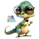 Wallsticker De små drager - Scaly Sly