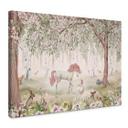 Lienzo Bosque de cuento de hadas con unicornios - Kikki Belle