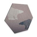Hexagon - Alu-Dibond zilver effect - Ijsberen